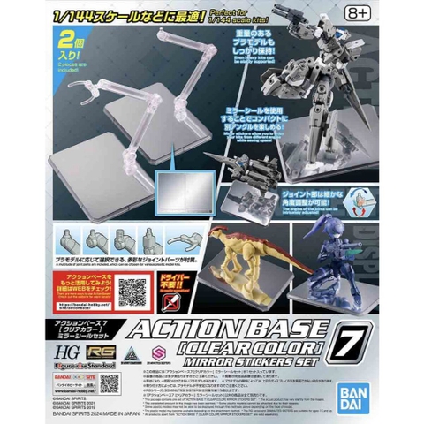Mô hình lắp ráp giá trưng bày ACTION BASE 7 [CLEAR COLOR] MIRROR STICKERS SET 4573102671578