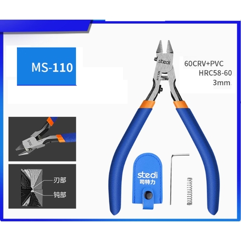 Kìm 1 lưỡi cao cấp cạnh đơn mỏng sắc nét Stedi MS-106 - dụng cụ mô hình - GundamGDC