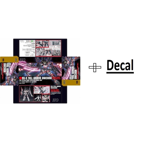 Mô Hình Lắp Ráp HGUC Full Armor Destroy Mode Red Version Gundam Unicorn BL Có Decal