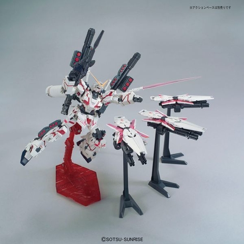 Mô Hình Lắp Ráp HGUC Full Armor Destroy Mode Red Version Gundam Unicorn BL Có Decal