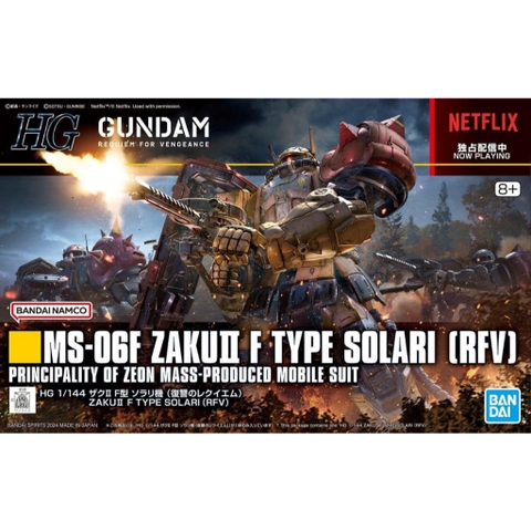 Mô Hình Lắp Ráp 1/144 HG Zaku II F Type Solaris Machine Gundam Requiem for Vengeance Bandai