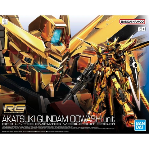 Mô Hình Lắp Ráp RG 1/144 Akatsuki Gundam Oowashi Unit Bandai 4573102673961