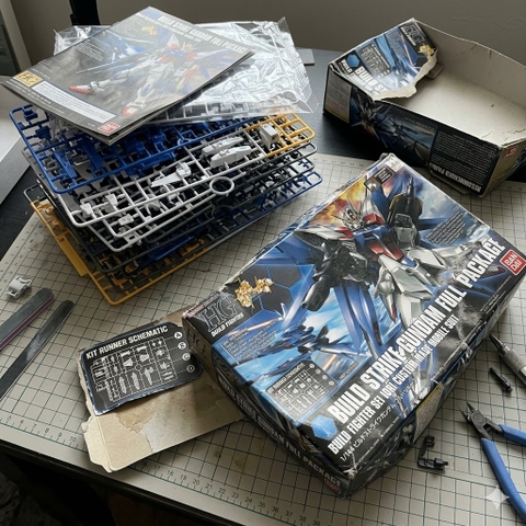 (Không hộp + k sách) Mô Hình Gundam HG Build Strike Full Package Bandai
