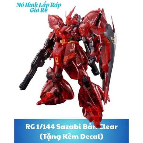 Mô Hình Lắp Ráp RG 1/144 5503 Sazabi Bản Clear (Tặng Kèm Decal)