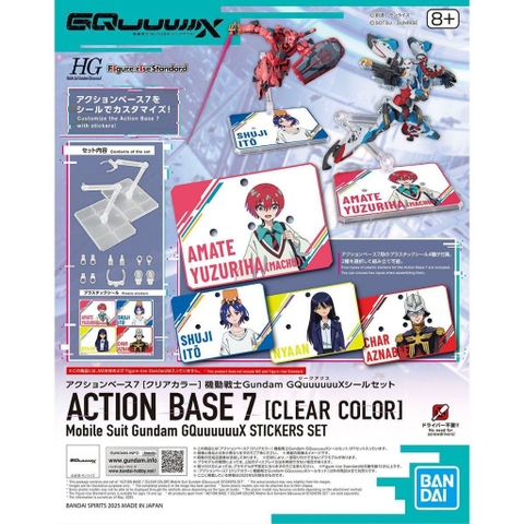 Giá trưng bày ACTION BASE 7 CLEAR COLOR Gundam GQuuuuuuX STICKERS SET