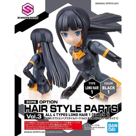 Phụ Kiện 30MS OPTION HAIR STYLE PARTS Vol.3 ALL 4 TYPES Bandai 4573102622006