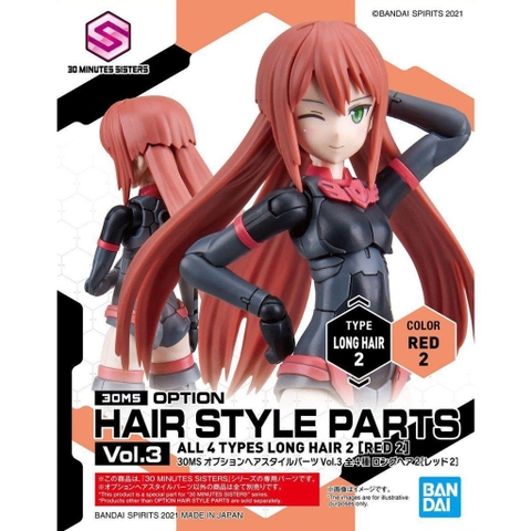Phụ Kiện 30MS OPTION HAIR STYLE PARTS Vol.3 ALL 4 TYPES Bandai 4573102622006