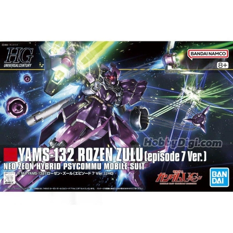 Mô Hình Lắp Ráp 1/144 HGUC ROZEN ZULU Episode 7 Ver Bandai 4573102692221
