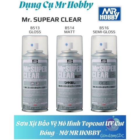 Bình xịt sơn lót sơn phủ topcoat mô hình Primer Spray B504 B505 B506 B511 B515 B518 B519 B526 B527 B529 B611 B612