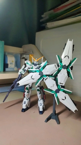 Mô hình lắp ráp HGUC RX-0 Full Armor Unicorn Gundam (Destroy Mode) BL 178 - Daban Model  (Psycho-Frame Green)