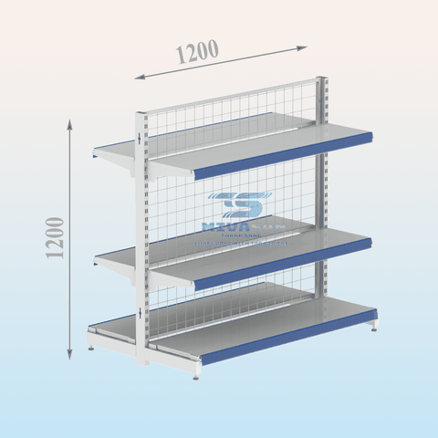 Kệ siêu thị lưới đôi L1200H1200-3S