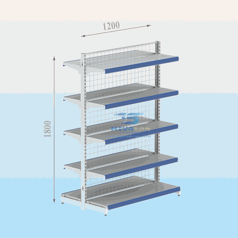 Kệ siêu thị lưới đôi L1200H1800-5S