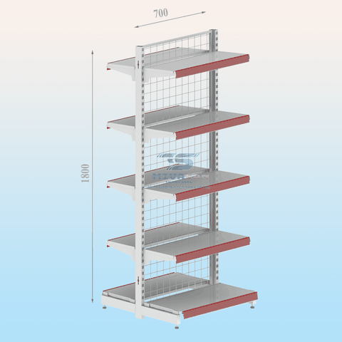 Kệ siêu thị lưới đôi L700H1800-5S
