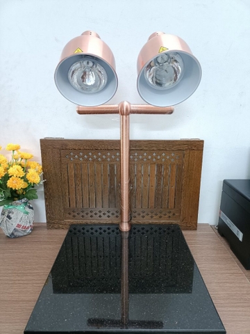 Đèn hâm nóng thức ăn 2 bóng có đế (đá) 121166D