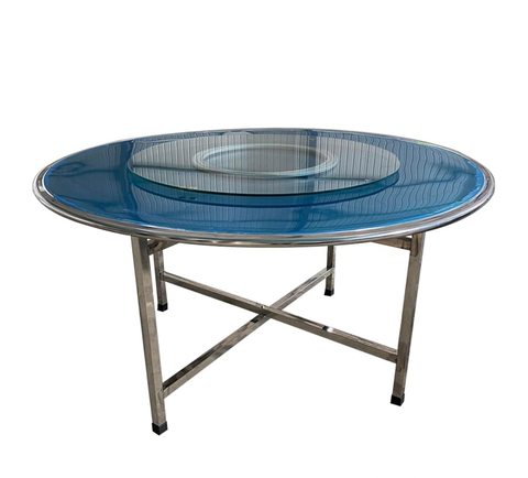 Bàn tròn inox 1m5 cho không gian nhà hàng tiệc cưới