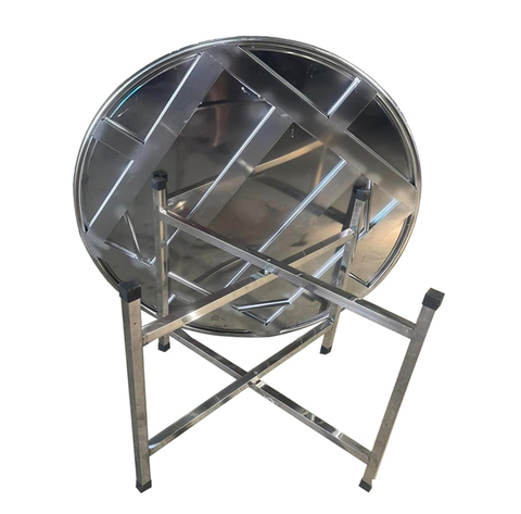 Bàn tròn inox 1m5 cho không gian nhà hàng tiệc cưới