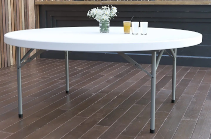 Bàn tròn nhựa 1m2, 1m4, 1m5 cho đám cưới, sự kiện, nhà hàng.