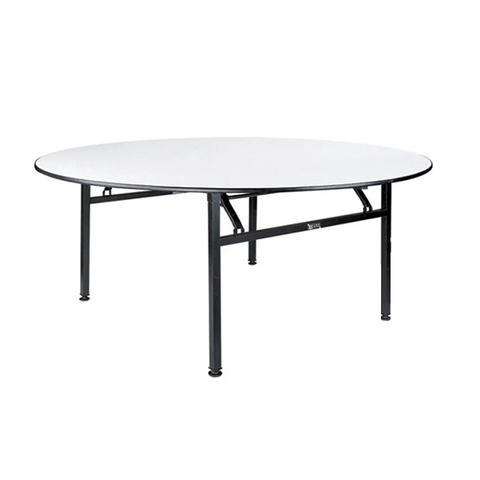 Bàn tròn tiệc 1m6 cao cấp gỗ Plywood phủ PVC nhập khẩu chân sắt gấp gọn