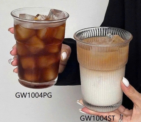 Ly thủy tinh sọc 420 ml – GW1004ST / GW1004
