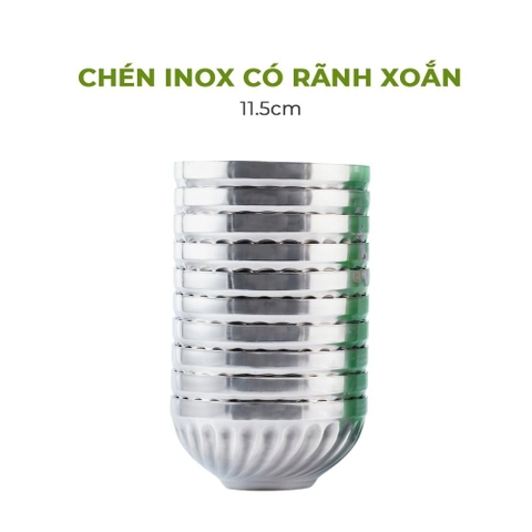 Chén Inox Xoắn 2 Lớp Cherry