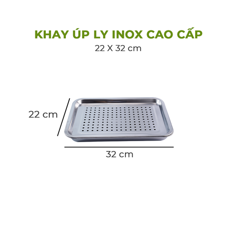 Khay Úp Ly Inox Cherry