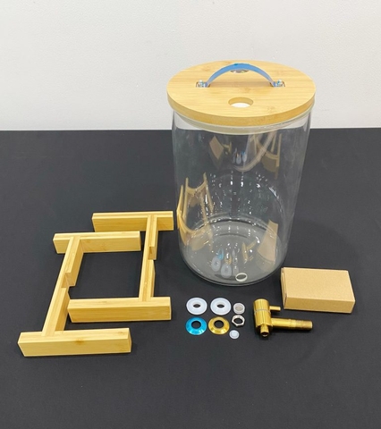 Bình đựng nước trái cây chân gỗ lớn ELEC HORECA037