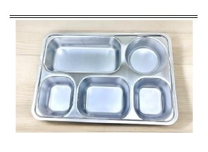 KHAY PHẦN INOX 5 NGĂN SÂU LỚN 33X23X4.5CM Cherry