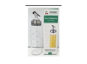 BÌNH GIA VỊ THỦY TINH NẮP INOX 304 500ML Cherry