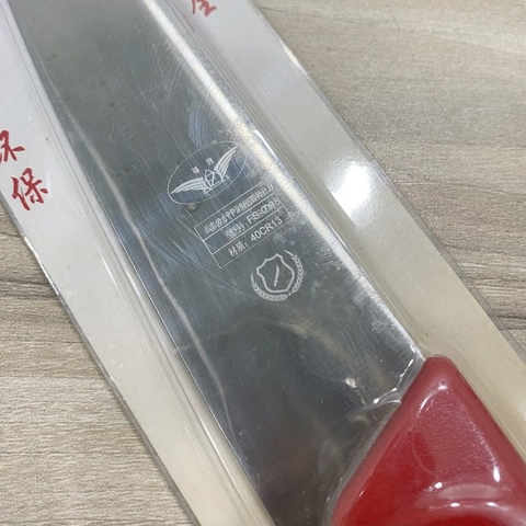 Dao bếp cán nhựa đỏ FS-012R