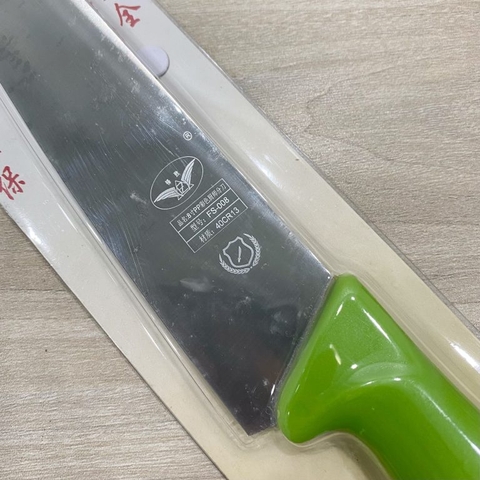 Dao bếp cán nhựa xanh lá FS-012GR