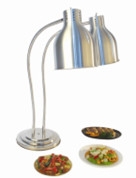 Đèn hâm nóng thức ăn 2 bóng inox, đế tròn inox 121168S