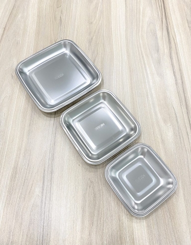 Dĩa vuông sâu lòng lớn inox 304 ZFX178
