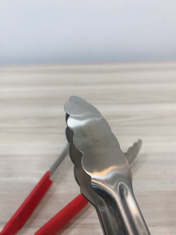 Kẹp gắp inox lá dày cán đen 25cm JB0041-9B