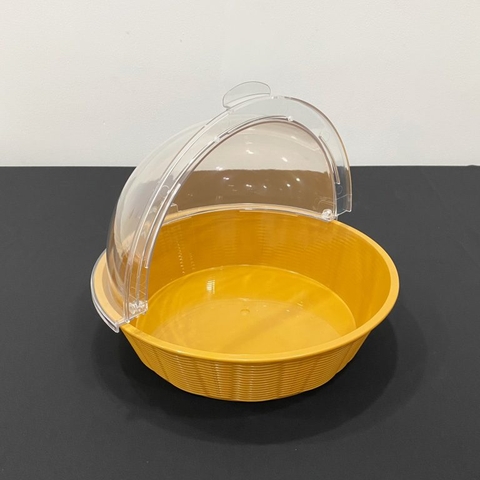 Khay nhựa tròn trưng bày thức ăn nắp PC ELEC HORECA-P2211-1B