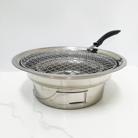 Lò Nướng Than Vỉ Inox Trắng Cherry