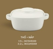 Thố 3.2 L + nắp Minh Long - VUÔNG LYS