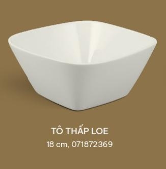 Tô vuông thấp loe 18 cm Minh Long - VUÔNG LYS