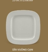 Dĩa vuông cạn 25 cm Minh Long - VUÔNG LYS
