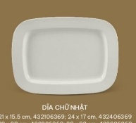 Dĩa chữ nhật 32 x 23 cm Minh Long - VUÔNG LYS