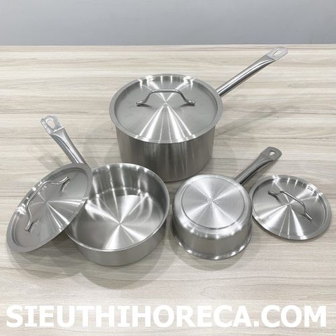 Nồi nấu sốt inox ( 2 đáy) 101606 (φ220×H75)