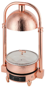 Bộ đèn hâm nóng thức ăn kèm nồi- nắp thủy tinh 121221