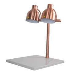 Đèn hâm nóng thức ăn 2 bóng đồng, đế tròn đồng 121169G