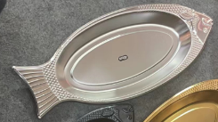 Dĩa cá inox trắng YP35