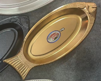 Dĩa cá inox vàng YP35G