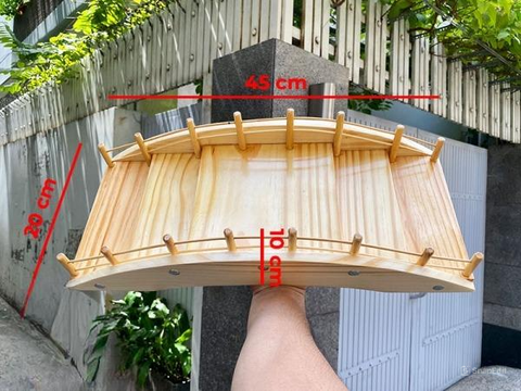 cầu gỗ 3 tầng sushi sashimi 45cm CG45
