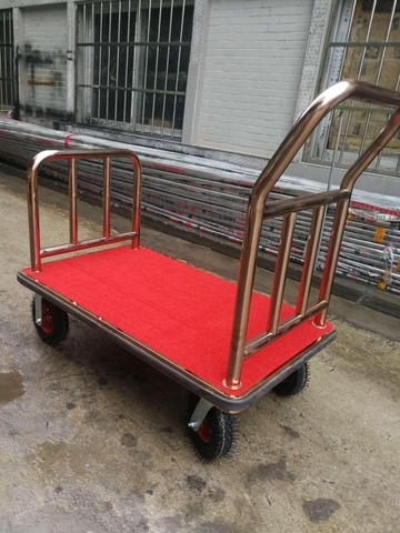 Xe đẩy hành lý mạ vàng J01G