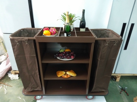 Xe dọn phòng khách sạn 2 túi