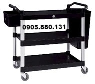 Xe phục vụ 3 tầng đen có thau L-010B-1