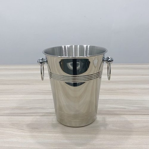 Xô ướp rượu inox vòng khoen trắng ( cuốn mép) 123202