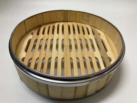 Xửng hấp tre vành inox 22cm